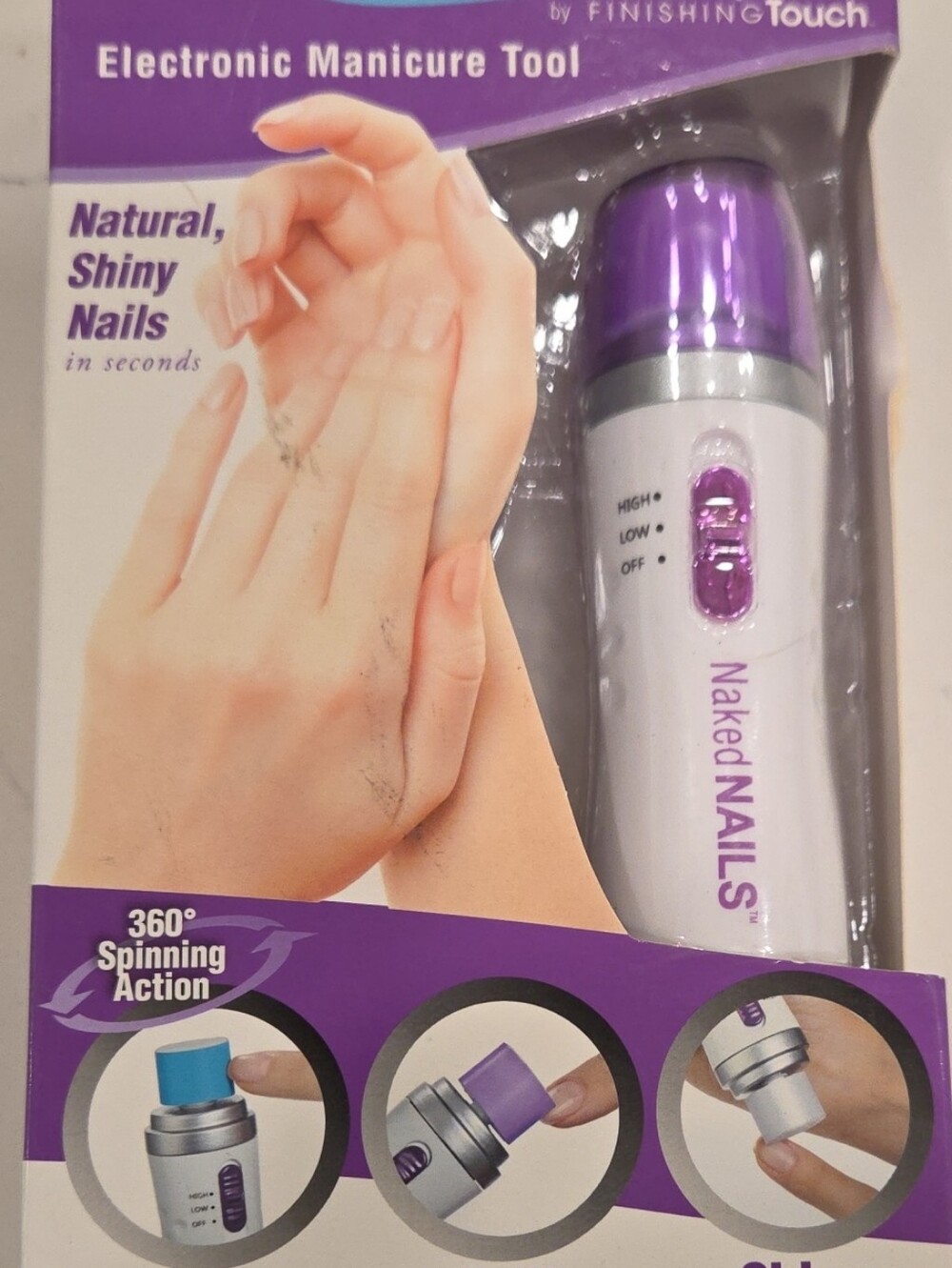 Naked NAILS Electronic Manicure Tool - Purple/White